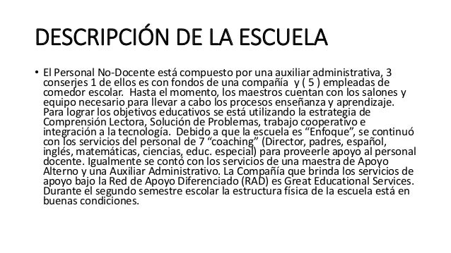 Informe logros escuela theodore roosevelt 2014 15