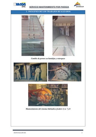 Informe mantenimiento apron feeders octubre 2017 | PDF