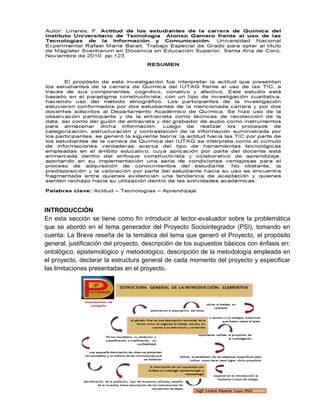 INTRODUCCIÓN
En esta sección se tiene como fin introducir al lector-evaluador sobre la problemática
que se abordó en el tema generador del Proyecto Sociointegrador (PSI), tomando en
cuenta: La Breve reseña de la temática del tema que generó el Proyecto, el propósito
general, justificación del proyecto, descripción de los supuestos básicos con énfasis en:
ontológico, epistemológico y metodológico, descripción de la metodología empleada en
el proyecto, declarar la estructura general de cada momento del proyecto y especificar
las limitaciones presentadas en el proyecto.
 