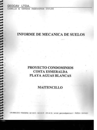 Informe MecáNica De Suelo