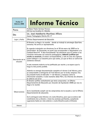 Informe Metalio, René, CureñAs