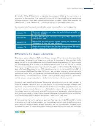 Informe miradas sobre la educación en Iberoamérica 2016. OEI Slide 242