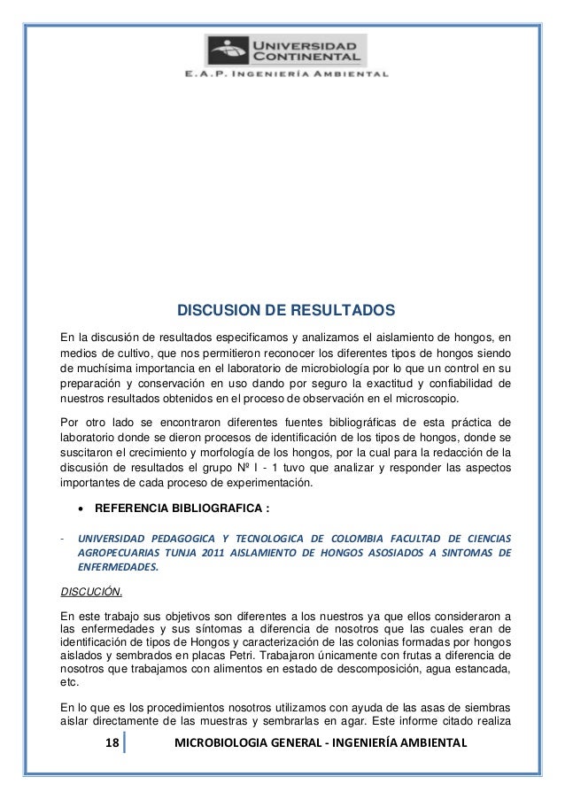 Informe nº 9 aislamiento de hongos - grupo nº i - 1