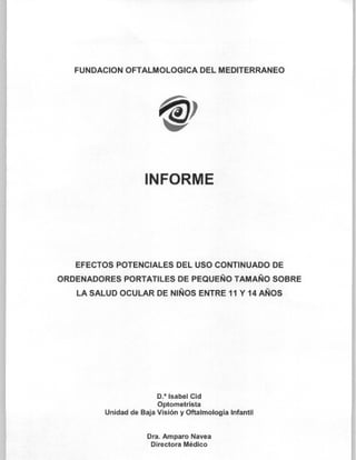 Informe Fundación Oftalmológica del Mediterráneo
