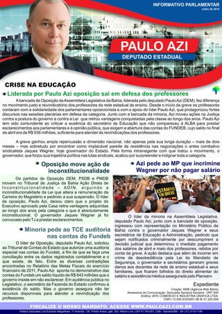 Informativo Parlamentar do deputado Paulo Azi (DEM)