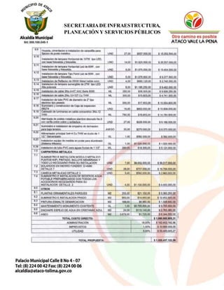 9
SECRETARIADE INFRAESTRUCTURA,
PLANEACIÓN Y SERVICIOS PÚBLICOS
 