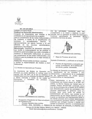 Informe pormenorizado del sistema de control interno E.S.E.HOSPITAL SAN ...