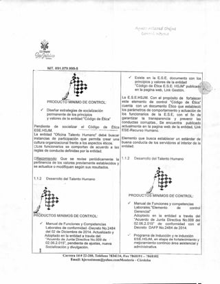 Informe pormenorizado del sistema de control interno E.S.E.HOSPITAL SAN ...