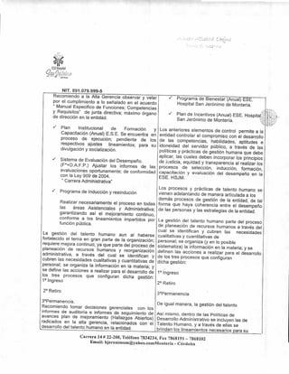 Informe pormenorizado del sistema de control interno E.S.E.HOSPITAL SAN ...