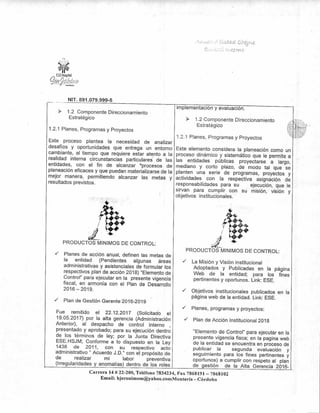 Informe pormenorizado del sistema de control interno E.S.E.HOSPITAL SAN ...