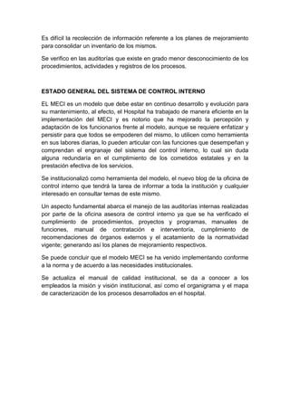 Informe pormenorizado del estado de control interno | DOCX