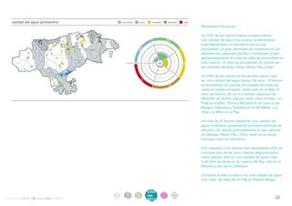 calidad del agua (primavera)           muy buena        buena        moderada           deficiente    mala

                                                                                                                 . Resultados Primavera

                                                                                                                 . Un 22% de los tramos inspeccionados tienen
                                                                                        44 %                       una calidad de agua muy buena, localizándose
                                                                                                                   mayoritariamente en tributarios de los ríos
                                                                                                                   principales. La gran densidad de muestreos en los




                                                            %
                                                          22
                                                                                                                   afluentes de cabecera del Ebro contribuyen a que
                                                                                                                   aproximadamente la mitad de ellos se encuentren en
                                                                                                                   esta cuenca. El resto se encuentran en tramos de




                                                                                                         28 %
                                              % tramos       100    50      0

                                                                                                                   las cuencas del Asón, Deva, Miera, Pas y Saja.

                                                                                                                 . Un 44% de los tramos se encuentran sanos, esto




                                                             1%
                                                                                                                   es, con calidad del agua buena. De ellos, 19 tramos
                                                                                                                   se encuentran en cauces principales de todas las
                                                                                            5%

                                                                                                                   cuencas inspeccionadas, sobre todo en el Saja. El
                                                                                                                   resto de tramos, 24, se encuentran dispersos en
                                                                                                                   afluentes de dichos cauces, tales como el Híjar o el
                                                                                                                   Polla en el Ebro, Torina y Bisueña en la cuenca del
                                                                                                                   Besaya, Valbuena y Ozadera en la del Miera, o la
                                                                                                                   Toba y el Moro en el Pas.

                                                                                                                 . Un total de 27 tramos presentan una calidad de
                                                                                                                   agua moderada, presentando primeros síntomas de
                                                                                                                   afección. Se ubican principalmente en las cuencas
                                                                                                                   del Besaya, Miera, Pas y Ebro, tanto en el cauce
                                                                                                                   principal como en tributarios.

                                                                                                                 . Con respecto a los tramos más degradados (5%) se
                                                                                                                   concluye que de los cinco tramos diagnosticados
                                                                                                                   como graves, esto es, con calidad de agua mala,
                                                                                                                   3 de ellos se sitúan en la cuenca del Pas, otro en el
                                                                                                                   Pisueña y otro en el Campiazo.

                                                                                                                 . Completa la lista un tramo con una calidad de agua
                                                                                                                   muy mala. Se trata del río Pas en Puente Viesgo.


                                   intro      acti       parti      infor           infor        ane
                                    duc       vida       cipa       me              me
                                                                                                 xos
informe anual 2012                 ción       des        ción
                                                                    2012
                                                                                    2012                                                                           24
 