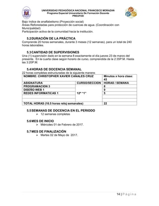 Informe practica docente UPNFM | PDF