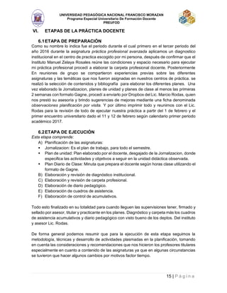 Informe practica docente UPNFM | PDF