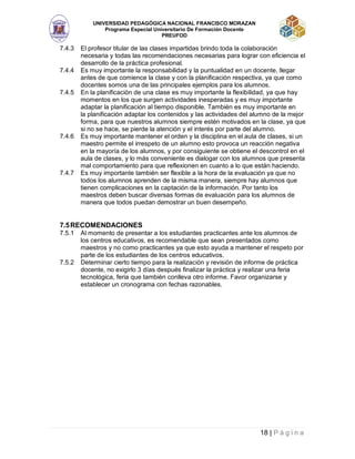 Informe practica docente UPNFM | PDF