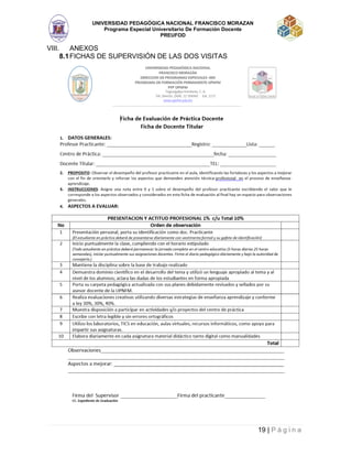 Informe practica docente UPNFM | PDF