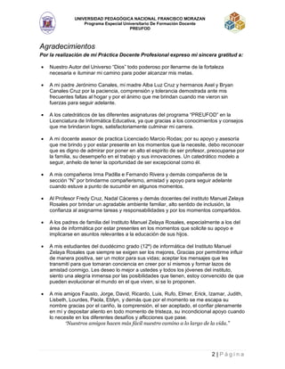 Informe practica docente UPNFM | PDF