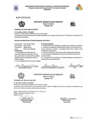 Informe practica docente UPNFM | PDF