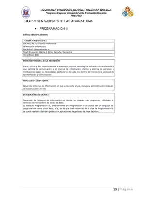 Informe practica docente UPNFM | PDF