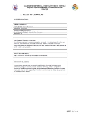 Informe practica docente UPNFM | PDF