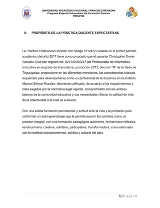 Informe practica docente UPNFM | PDF