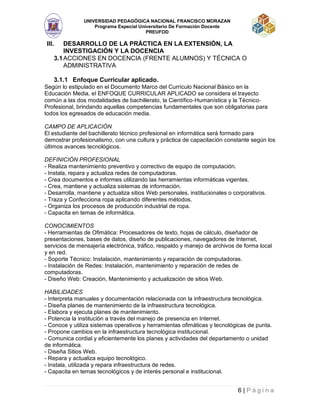 Informe practica docente UPNFM | PDF