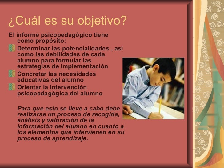 Informe Psicopedagogico