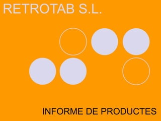 RETROTAB S.L. INFORME DE PRODUCTES 