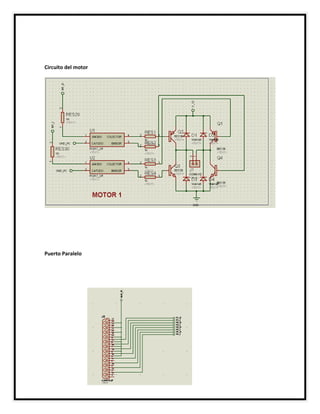 Circuito del motor
Puerto Paralelo
 