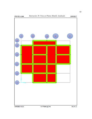 83
Ilustración 20. Vista en Planta Modelo Analizado
1
2
3
4
5
6
7 8 9 10 11
 