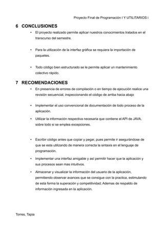 Informe proyecto final programacion i (2) | ODT