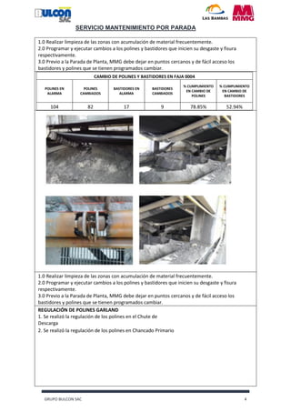 Informe reemplazo de bastidores y polines 4400152853 | PDF