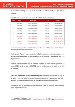 Reestructuración del bono RIF25 de La Rioja