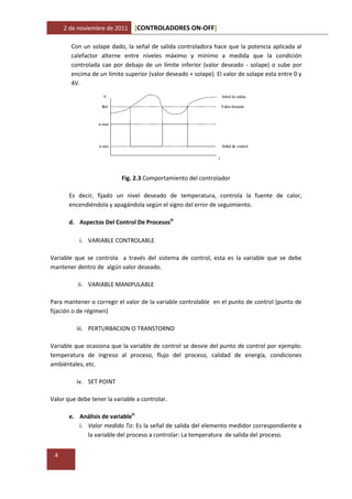Informe resultados control on off | DOCX