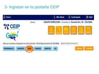 3- Ingresar en la pestaña CEIP