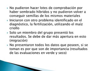 Informe seguimiento - Proyecto A4N