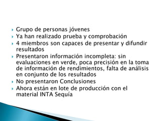 Informe seguimiento - Proyecto A4N