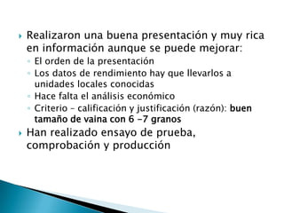 Informe seguimiento - Proyecto A4N
