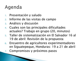 Informe seguimiento - Proyecto A4N