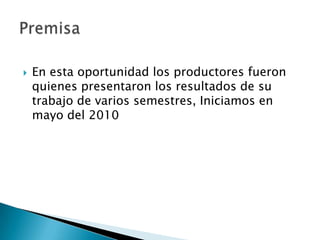 Informe seguimiento - Proyecto A4N