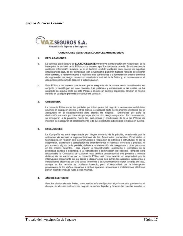 Informe seguros gerencia de riesgos