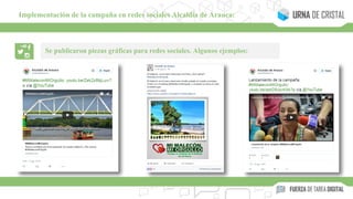 Se publicaron piezas gráficas para redes sociales. Algunos ejemplos:
Implementación de la campaña en redes sociales Alcaldía de Arauca:
 