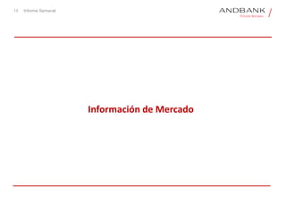 13 Informe Semanal
Información de Mercado
 