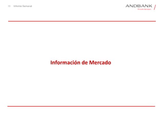 13 Informe Semanal
Información de Mercado
 