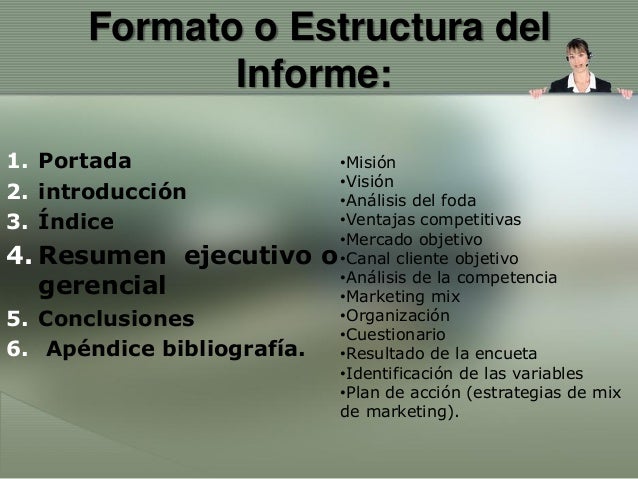 formatos de informes gerenciales