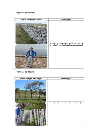 40) Cerco de Piedras:
Foto o Imagen de Campo Simbología
41) Cerco de Madera:
Foto o Imagen de Campo Simbología
 