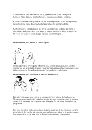 Informe sobre la ergonomia