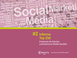 EmpresasdeAsturias
ypresenciaenRedesSociales
Informe
Top250
#2
 
