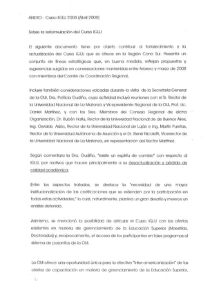 Informe Vicepresidencia Cono Sur