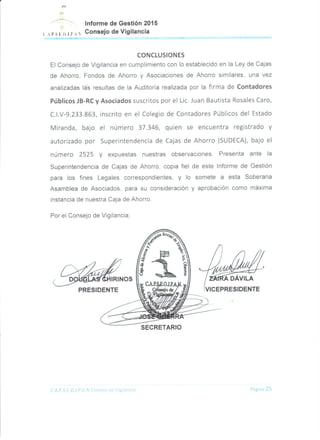 Informe Consejo de Vigilancia 2015 